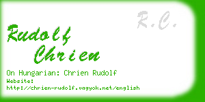 rudolf chrien business card